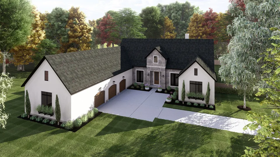 The Whitney house plan, exterior view 2